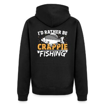 Je préfère être Crappie Pêche Pêche Fish Hunting - Veste à capuche bio Premium Unisexe - noir - Dos - Nico (187cm)