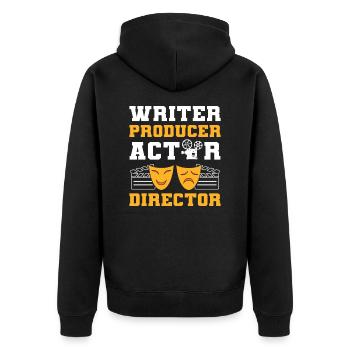 Scénariste Producteur Acteur Réalisateur Cinéaste - Veste à capuche bio Premium Unisexe - noir - Dos - Nico (187cm)