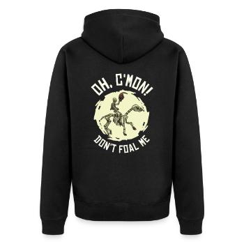 Halloween Cowboy Skeleton Foal Riding - Veste à capuche bio Premium Unisexe - noir - Dos - Nico (187cm)