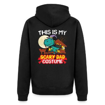 This Is My Scary Dad Costume Funny Halloween - Unisex Premium Organic Zip Hoodie - black - Back - Nico (187cm)