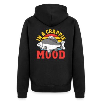 In a Crappie Mood Crappie Fishing Fish Hunting - Unisex Premium Organic Zip Hoodie - black - Back - Nico (187cm)
