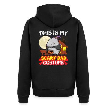 C’est mon costume de père effrayant drôle Halloween - Veste à capuche bio Premium Unisexe - noir - Dos - Nico (187cm)