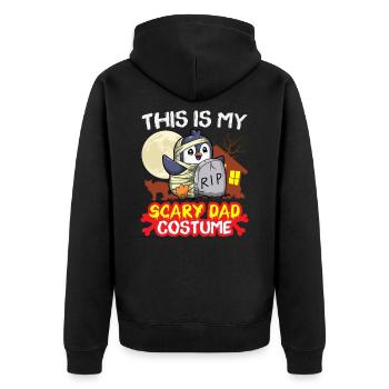 C’est mon costume de père effrayant drôle Halloween - Veste à capuche bio Premium Unisexe - noir - Dos - Nico (187cm)