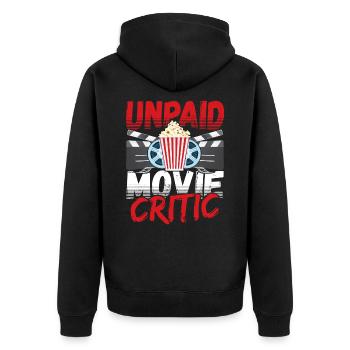Critique de cinéma non rémunéré Réalisateur - Veste à capuche bio Premium Unisexe - noir - Dos - Nico (187cm)
