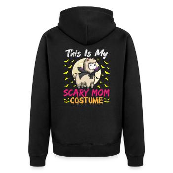 This Is My Scary Mom Costume Funny Halloween - Unisex Premium Organic Zip Hoodie - black - Back - Nico (187cm)