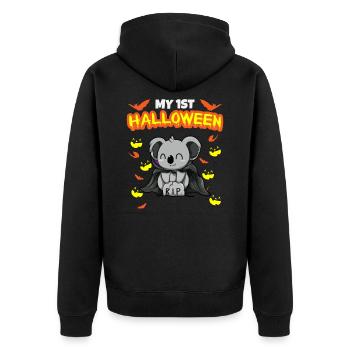 Mon premier anniversaire d’Halloween Scary Hallow’s Eve - Veste à capuche bio Premium Unisexe - noir - Dos - Nico (187cm)