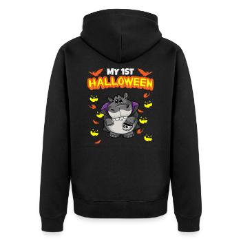 Mon premier anniversaire d’Halloween Scary Hallow’s Eve - Veste à capuche bio Premium Unisexe - noir - Dos - Nico (187cm)