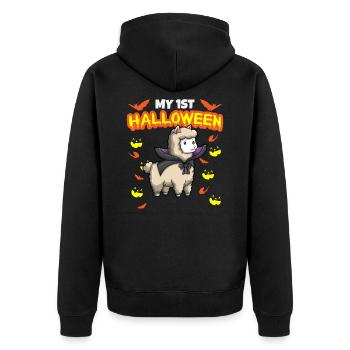 Mon premier anniversaire d’Halloween Scary Hallow’s Eve - Veste à capuche bio Premium Unisexe - noir - Dos - Nico (187cm)