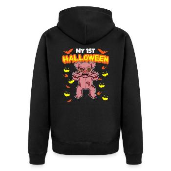Mon premier anniversaire d’Halloween Scary Hallow’s Eve - Veste à capuche bio Premium Unisexe - noir - Dos - Nico (187cm)
