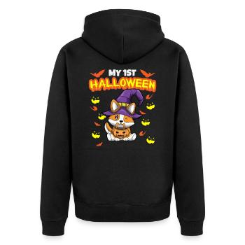 Mon premier anniversaire d’Halloween Scary Hallow’s Eve - Veste à capuche bio Premium Unisexe - noir - Dos - Nico (187cm)