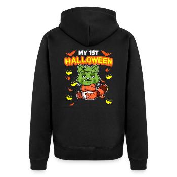 Mon premier anniversaire d’Halloween Scary Hallow’s Eve - Veste à capuche bio Premium Unisexe - noir - Dos - Nico (187cm)