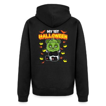Mon premier anniversaire d’Halloween Scary Hallow’s Eve - Veste à capuche bio Premium Unisexe - noir - Dos - Nico (187cm)
