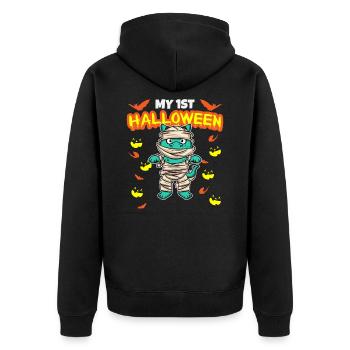 Mon premier anniversaire d’Halloween Scary Hallow’s Eve - Veste à capuche bio Premium Unisexe - noir - Dos - Nico (187cm)
