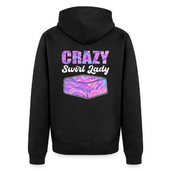 Crazy Swirl Lady Savon Fabrication Savon Cuisson - Veste à capuche bio Premium Unisexe - noir - Dos - Nico (187cm)