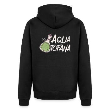 Aqua Tofana Conspiracy Crime Fan Vintage - Veste à capuche bio Premium Unisexe - noir - Dos - Nico (187cm)