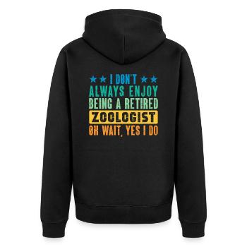 Zoologiste à la retraite Vintage Retirement Zookeeper - Veste à capuche bio Premium Unisexe - noir - Dos - Nico (187cm)