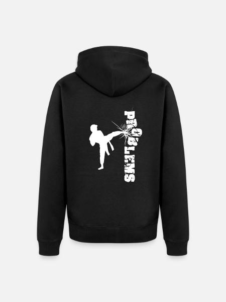 Problem Karate Kampfsportarten Kämpfen - Unisex Premium Bio Zip Hoodie - Schwarz
