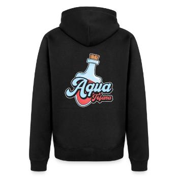 Aqua Tofana Vintage Poison Bottle Line Art Crime - Unisex Premium Organic Zip Hoodie - black - Back - Nico (187cm)