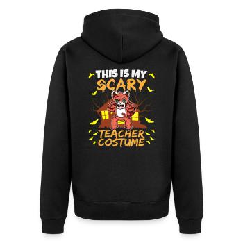 C’est mon effrayant professeur Costume School Halloween - Veste à capuche bio Premium Unisexe - noir - Dos - Nico (187cm)