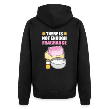 There Is No Enough Fragrance Soap Making Soap - Unisex Premium Bio Zip Hoodie - Schwarz - Hinten - Nico (187cm)