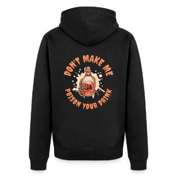 Aqua Tofana Skull Poison Crime Fan Drink Poison - Unisex Premium Organic Zip Hoodie - black - Back - Nico (187cm)