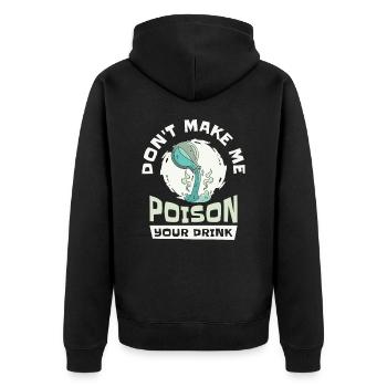 Aqua Tofana Skull Poison Crime Fan Drink Poison - Unisex Premium Organic Zip Hoodie - black - Back - Nico (187cm)