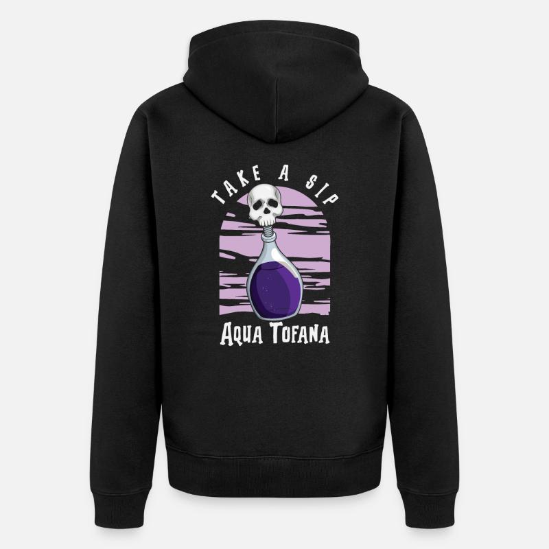 Aqua Tofana Skull Poison Bouteille - Veste à capuche bio Premium Unisexe - noir