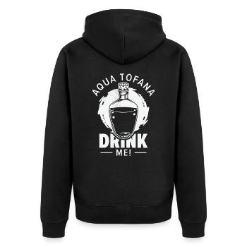 Aqua Tofana Boire Mystère Fan Potion Boisson - Veste à capuche bio Premium Unisexe - noir - Dos - Nico (187cm)