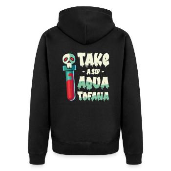 Aqua Tofana Skull Poison Bouteille - Veste à capuche bio Premium Unisexe - noir - Dos - Nico (187cm)