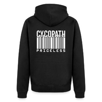 Lustige Radfahrer Radfahrer Fahrrad Fahrrad Berg - Unisex Premium Bio Zip Hoodie - Schwarz - Hinten - Nico (187cm)