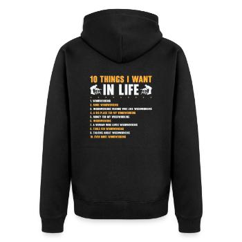 Woodworking Craftsman Woodworker Carpenter - Unisex Premium Organic Zip Hoodie - black - Back - Nico (187cm)