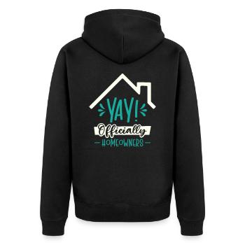 Neue Hauseigentümer Einweihung Offiziell - Unisex Premium Bio Zip Hoodie - Schwarz - Hinten - Nico (187cm)