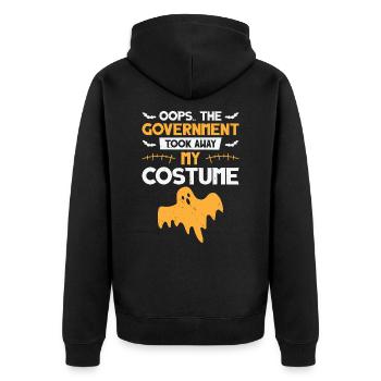 Halloween Kostüm Wähler Wahl Politiker Abstimmen - Unisex Premium Bio Zip Hoodie - Schwarz - Hinten - Nico (187cm)