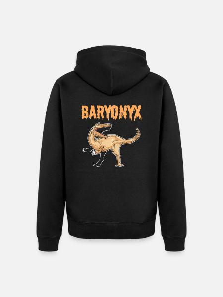 Baryonyx Dinosaur - Unisex Premium Organic Zip Hoodie - black