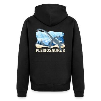 Plesiosaurus Dinosaure - Veste à capuche bio Premium Unisexe - noir - Dos - Nico (187cm)
