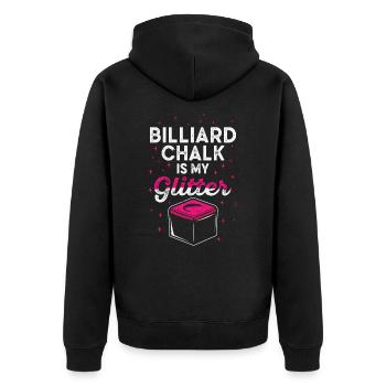 Pocketologist Billard Piscine Billard 8 Femme - Veste à capuche bio Premium Unisexe - noir - Dos - Nico (187cm)