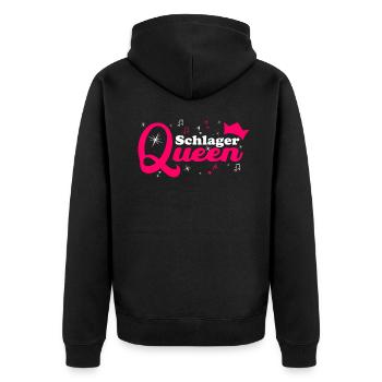 Schlager Queen Schlagerparty Outfit Schlagerabend - Unisex Premium Organic Zip Hoodie - black - Back - Nico (187cm)