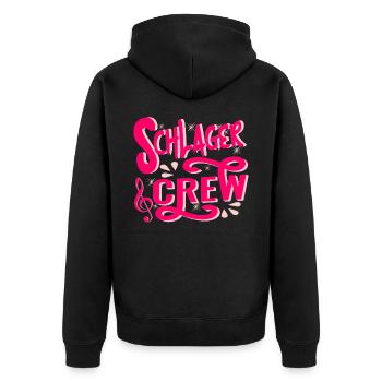Schlager Crew Costume Schlager Party Outfit - Veste à capuche bio Premium Unisexe - noir - Dos - Nico (187cm)