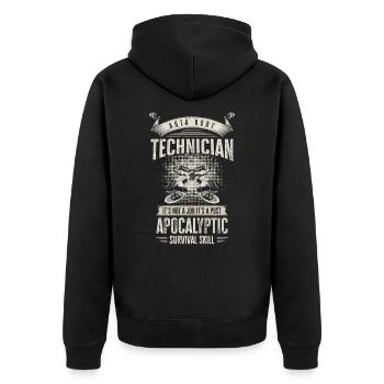 Auto Body Technician Post Apocalyptic Survival - Unisex Premium Organic Zip Hoodie - black - Back - Nico (187cm)