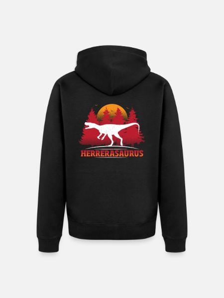 Herrerasaurus Dinosaur - Unisex Premium Bio Zip Hoodie - Schwarz