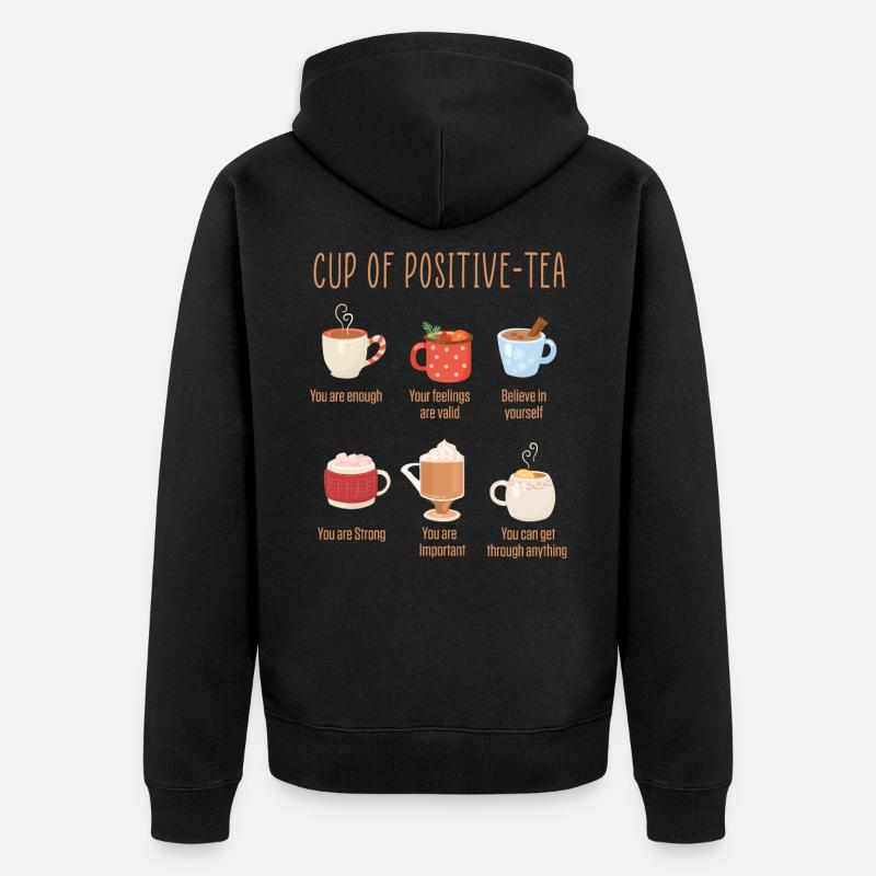 Positivity Cup boissons motivantes - Veste à capuche bio Premium Unisexe - noir