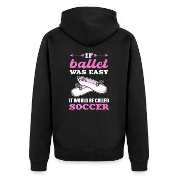 Ballet Ballet Ballet Danseur École de danse Danseur - Veste à capuche bio Premium Unisexe - noir - Dos - Nico (187cm)