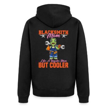 La mère forgeron aime une maman régulière mais plus cool - Veste à capuche bio Premium Unisexe - noir - Dos - Nico (187cm)