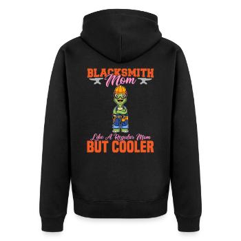 La mère forgeron aime une maman régulière mais plus cool - Veste à capuche bio Premium Unisexe - noir - Dos - Nico (187cm)