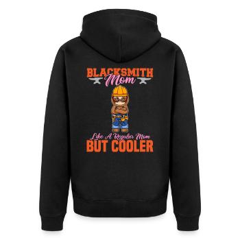 La mère forgeron aime une maman régulière mais plus cool - Veste à capuche bio Premium Unisexe - noir - Dos - Nico (187cm)