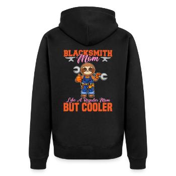 La mère forgeron aime une maman régulière mais plus cool - Veste à capuche bio Premium Unisexe - noir - Dos - Nico (187cm)