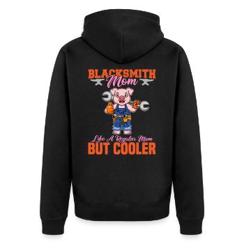 La mère forgeron aime une maman régulière mais plus cool - Veste à capuche bio Premium Unisexe - noir - Dos - Nico (187cm)