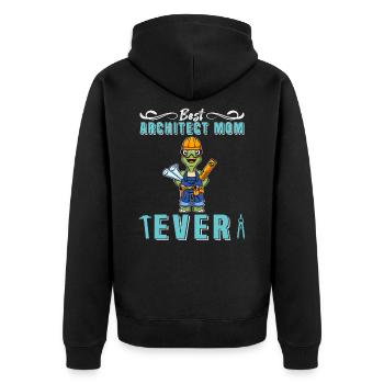 Best Architect Mom Ever Technical Drawing Mother - Unisex Premium Bio Zip Hoodie - Schwarz - Hinten - Nico (187cm)