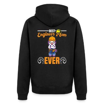 Best Engineer Mom Ever Construction Worker Mommy - Unisex Premium Organic Zip Hoodie - black - Back - Nico (187cm)