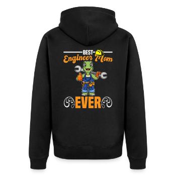 Best Engineer Mom Ever Construction Worker Mommy - Unisex Premium Organic Zip Hoodie - black - Back - Nico (187cm)